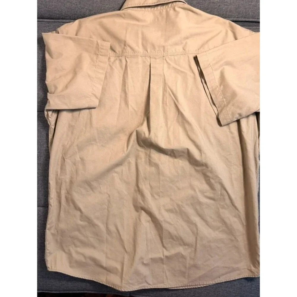Vintage Carhartt Tradesman Canvas Work Shirt - Beige (Size XL)
